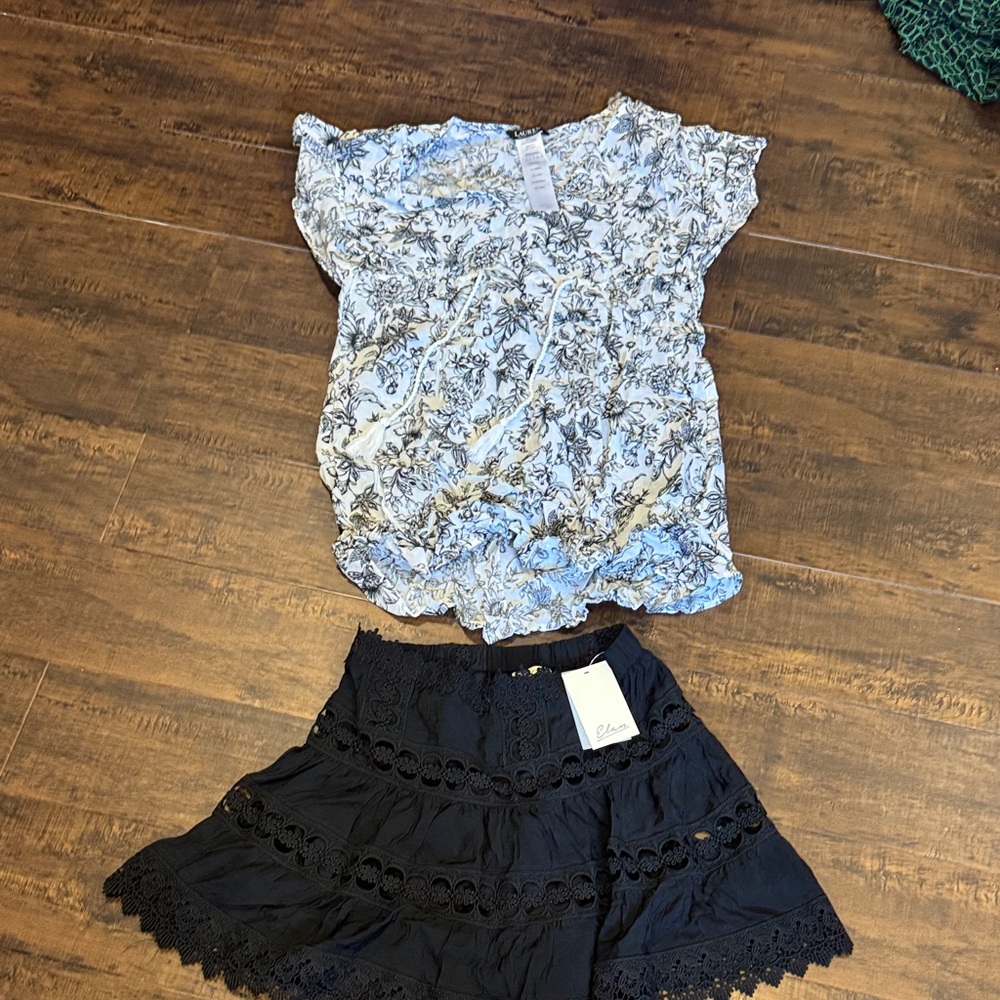 Sz small swim coverups, skirtNWT and top